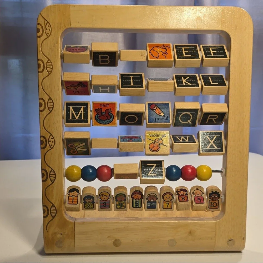 B. Toys Wooden Alphabet & Counting Educational Toy for Ages 3-7